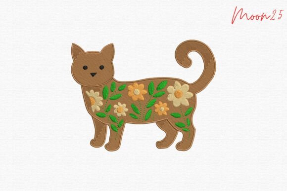 Floral Cat Embroidery Love Design Review for Etsy Sellers