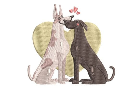 Great Danes in Love Embroidery: A Designer’s Review for Boutique Sweatshirts