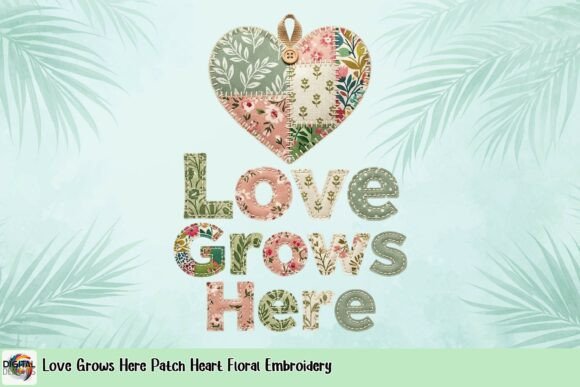 Love Grows Here Patch Heart Floral Embroidery Review