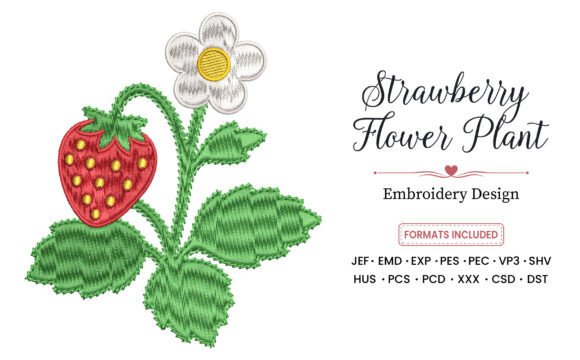 Strawberry Flower Embroidery Design: A Sweet Touch for Personalized Gifts