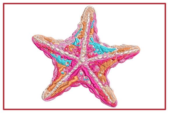 Summer Starfish Machine Embroidery: A Bright Coastal Accent for Craft Fair Goods