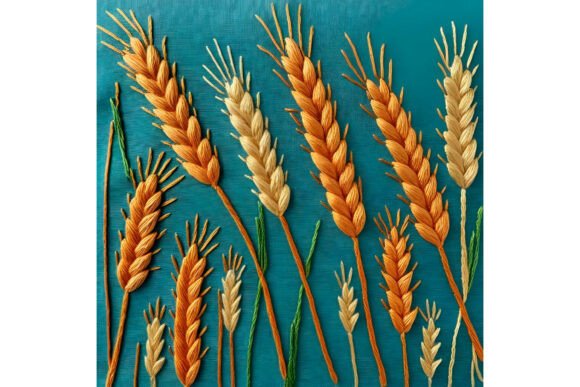 Wheat Ear Embroidery Background Review