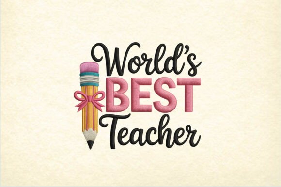 World s Best Teacher Embroidery Design Review for Boutique Apparel